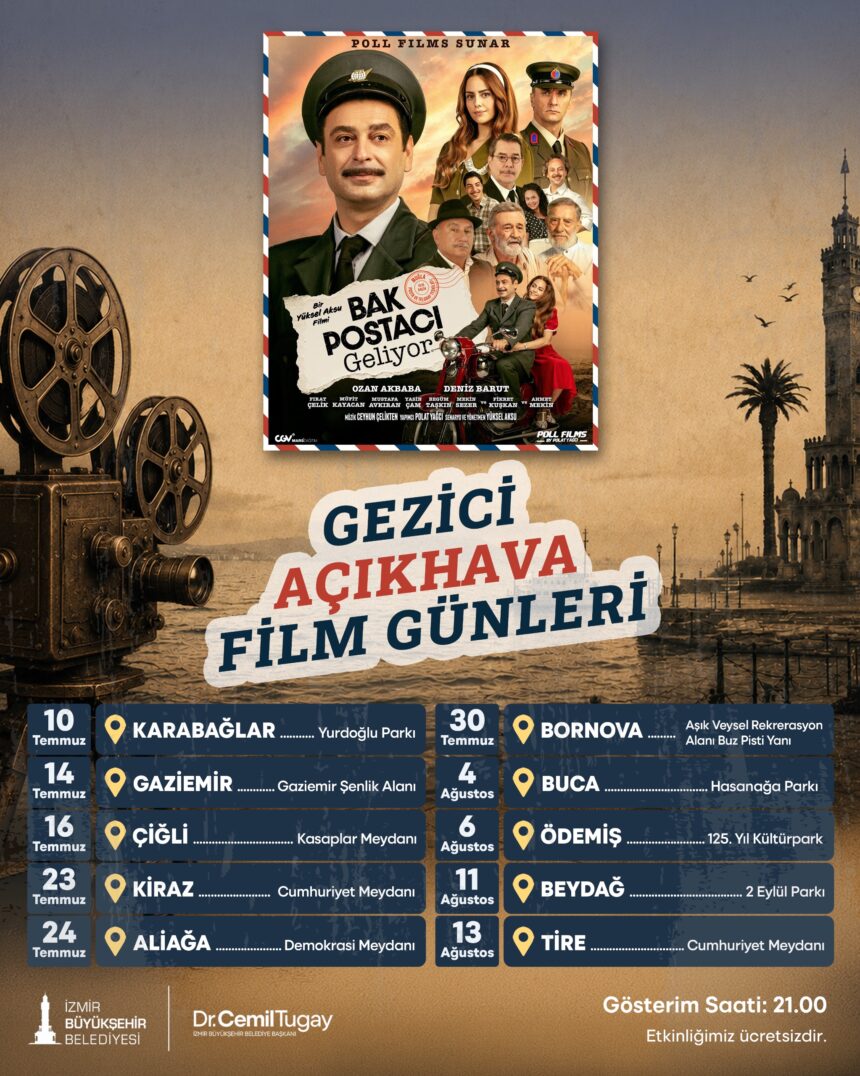 Gezici Açıkhava Film Günleri İzmir’in Farklı İlçelerinde Sinema Şöleni Sunuyor